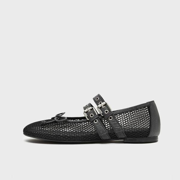NOI MESH BALLET FLAT_ASH SHADE