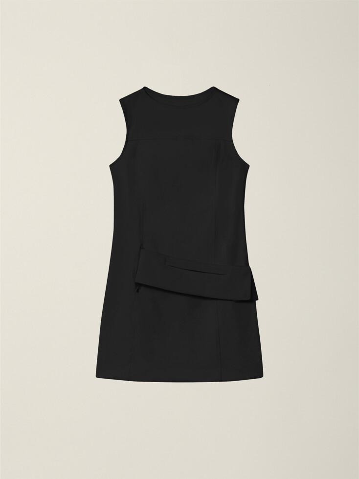 BELTED POCKET DRESS BLACK