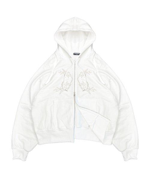 232 컷아웃 후드집업 [화이트]