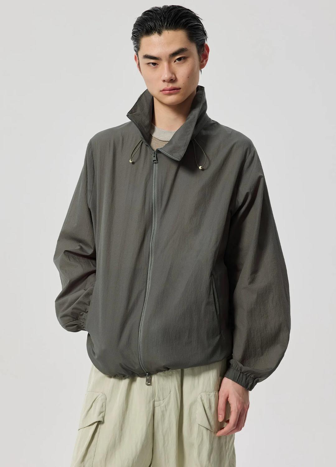 Offset Zip Jacket - Stone / S