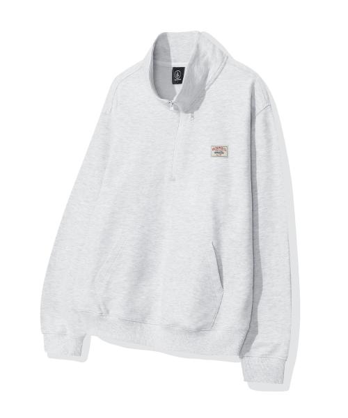 스노우 앤 서프 하프 집업 맨투맨(아이스 그레이)