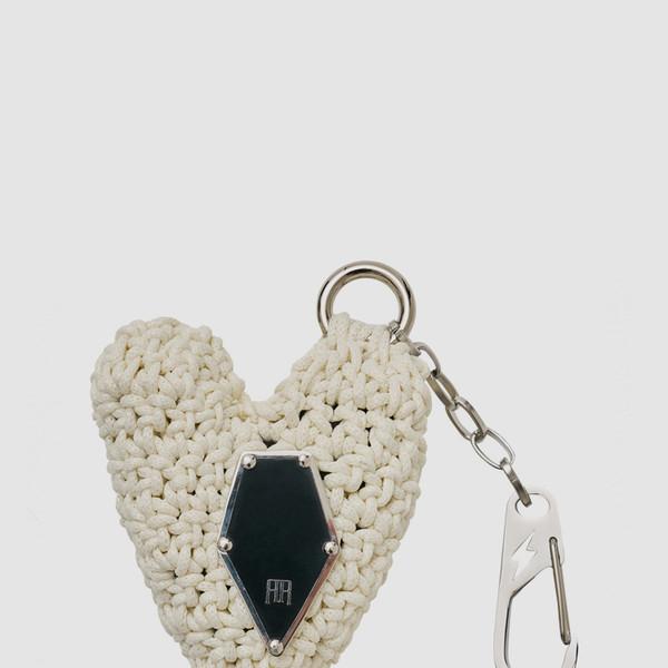 BENHART HEART KEY RING / CREAM
