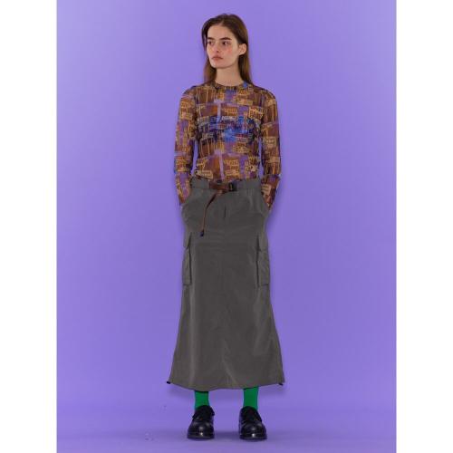 Graphic Mesh TShirt  Brick