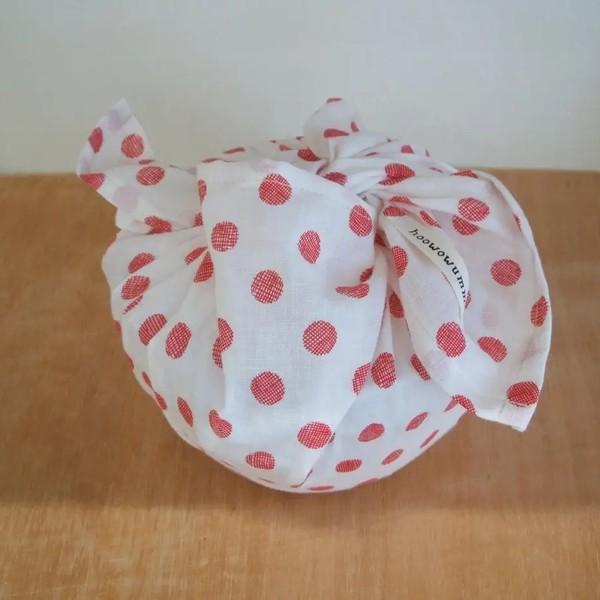 [후와음] 손수건 - 빨강 도트