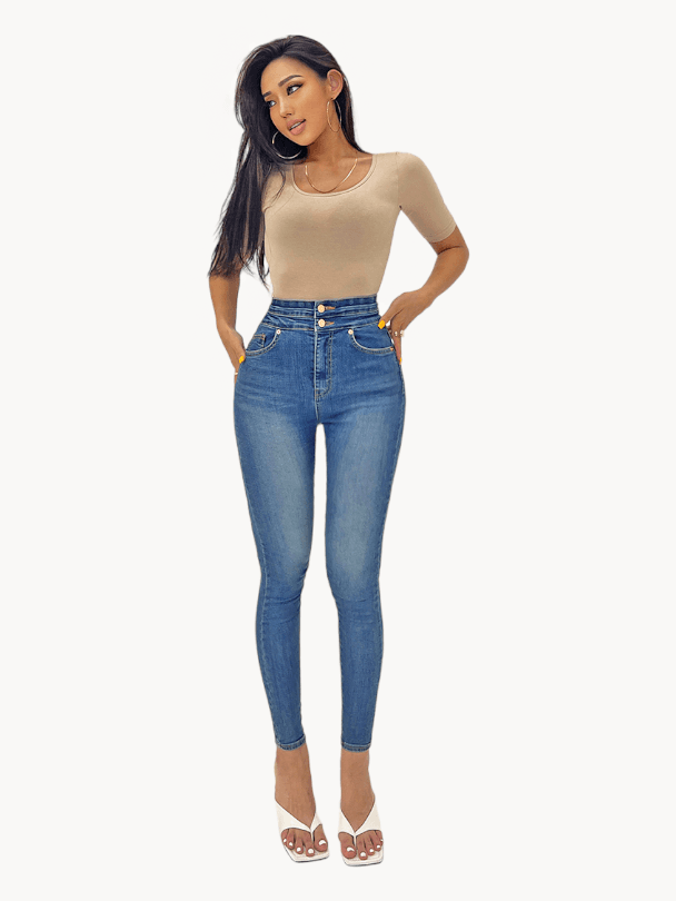 립합 홀드하이 데님 스키니