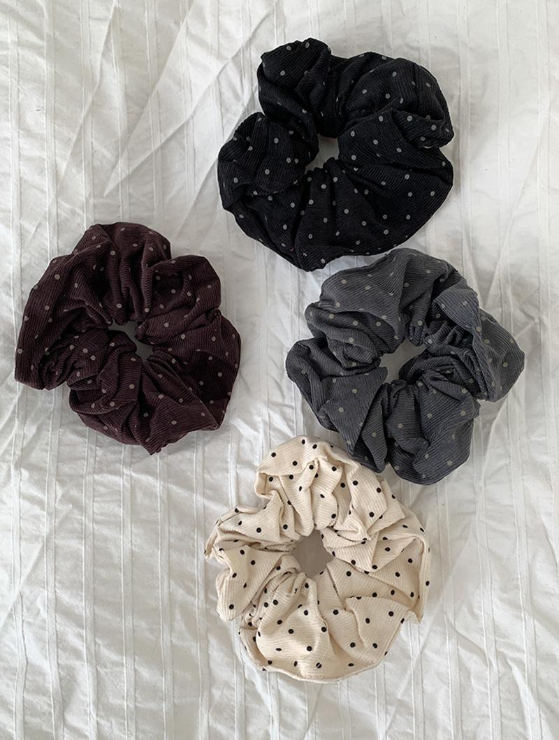 corduroy dot scrunchy