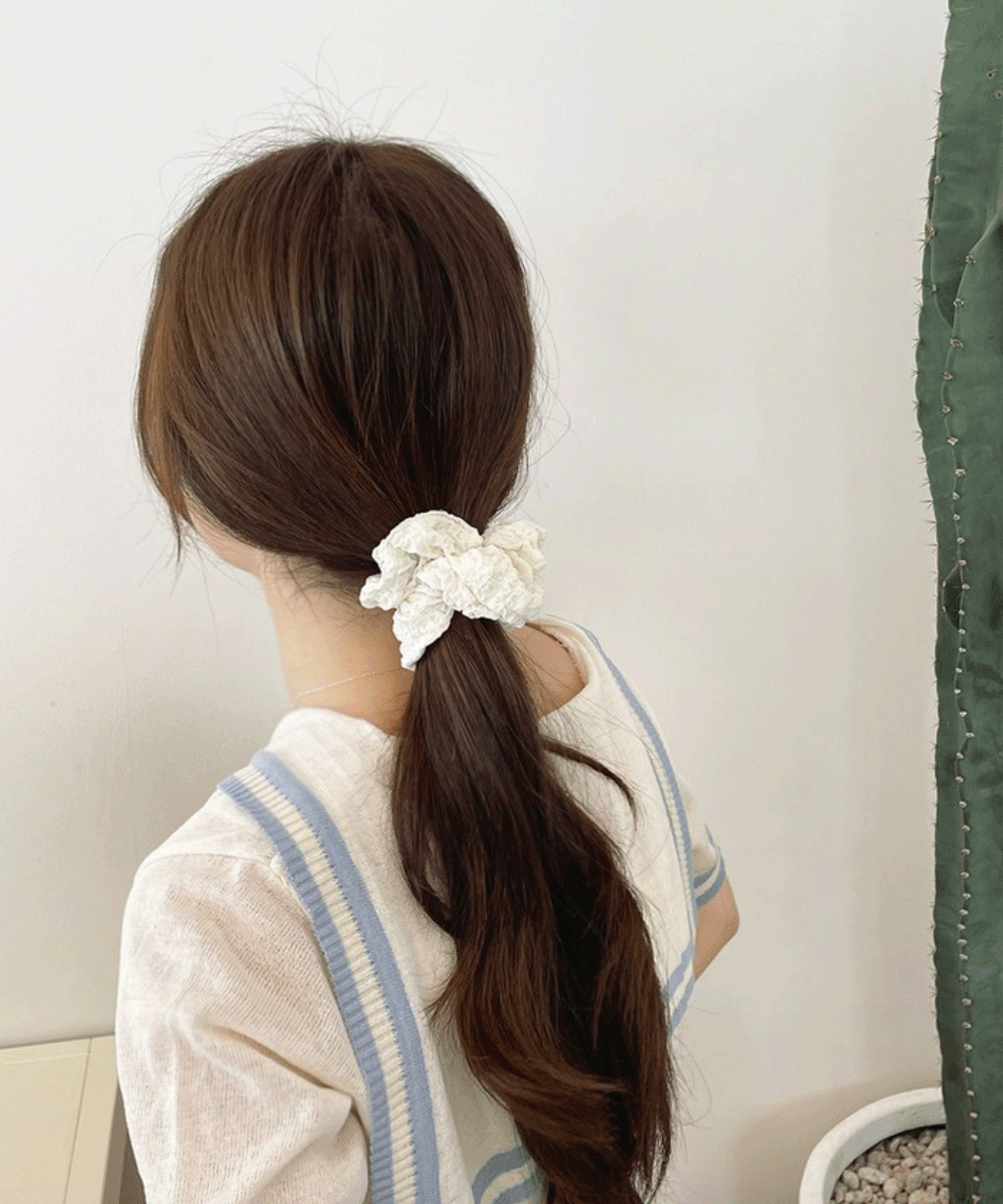 시어서커 헤어 곱창 밴드 머리끈 슈슈 (3colors)