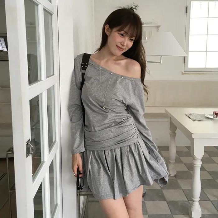 RIVET JERSEY ONE-PIECE (GREY)