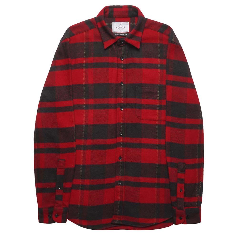 포르투기스 플란넬 트래디셔널 체크 셔츠 - 블랙 레드