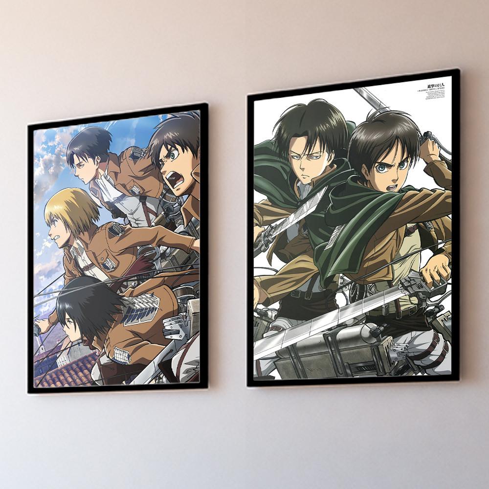 만화 진격의 거인 15종 포스터 액자 (앨런, 미카사 리바이 등 인테리어 및 선물용 액자)