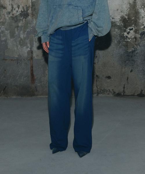 WASHED SWEATPANTS, BLUE