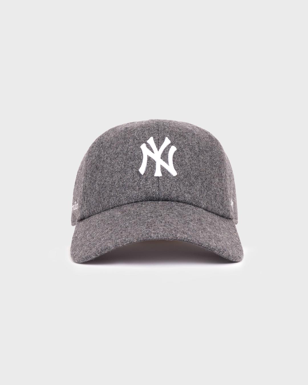 Yankees Serif Wool Hat - Dark Grey/White - Dark Grey / OS