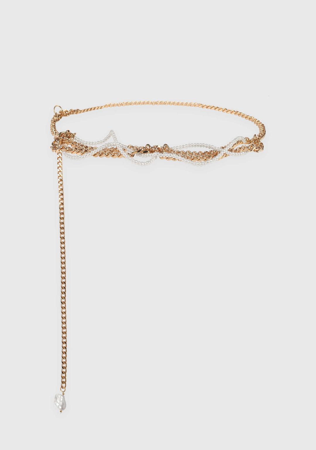 Real Pearl Chain Belt