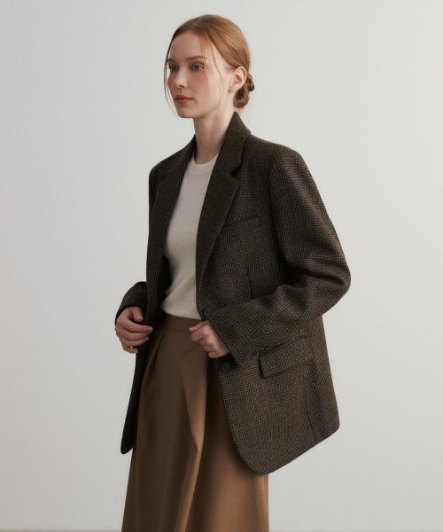 (우먼)베를린 울 블레이저 시리즈 브라운