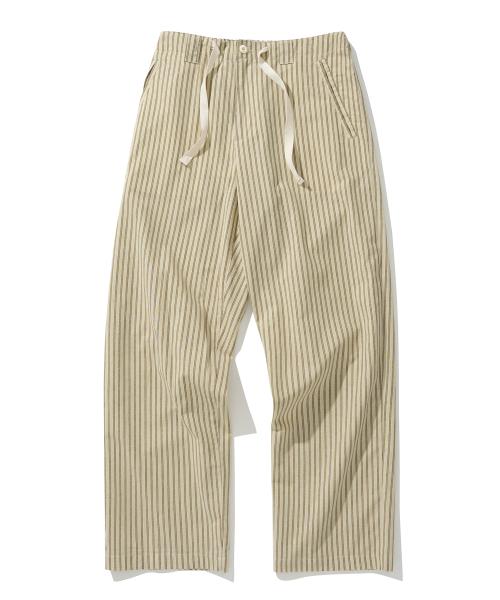 stripe resort pants beige stripe