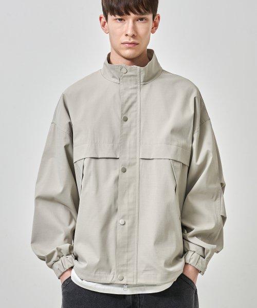멀티 집업 코튼 자켓 애쉬 그레이