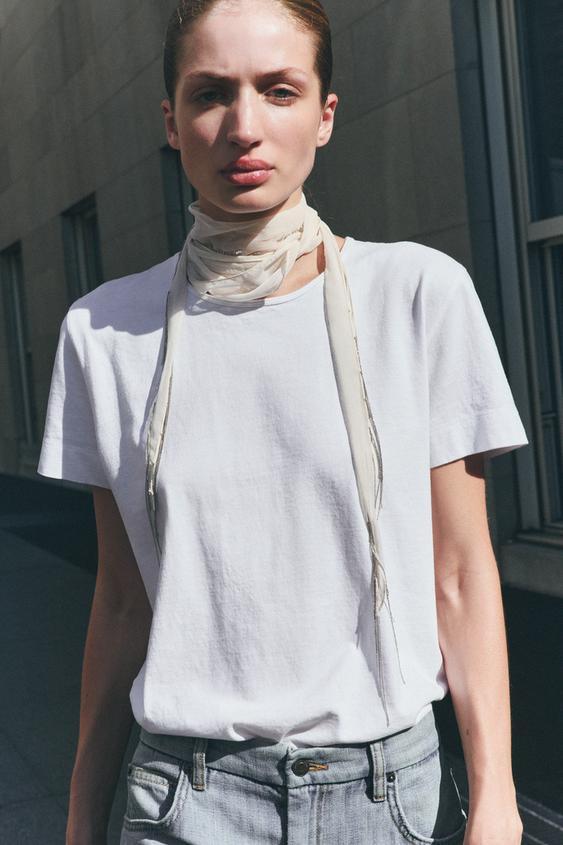 비즈 프린지 스카프