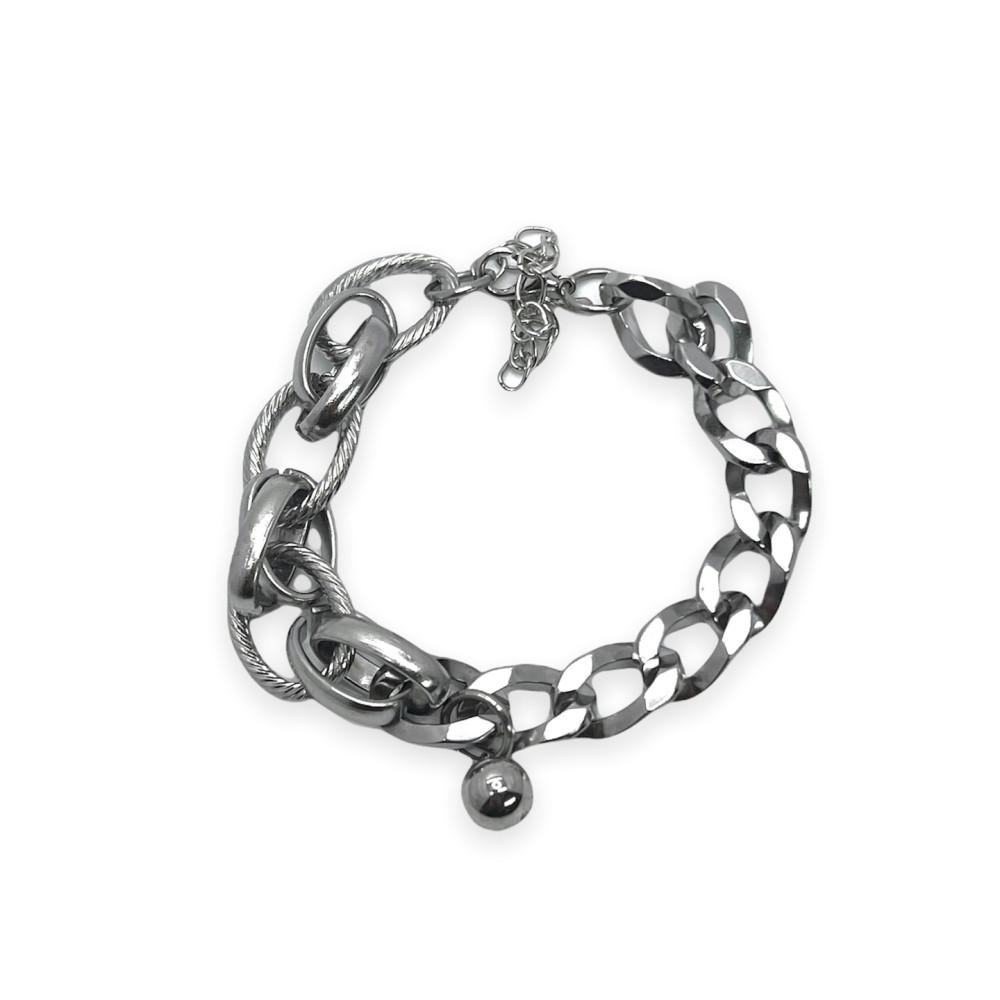 본아웃 미니볼 언발 두꺼운 유니크 남녀공용 커플 데일리 스트릿 써지컬 팔찌