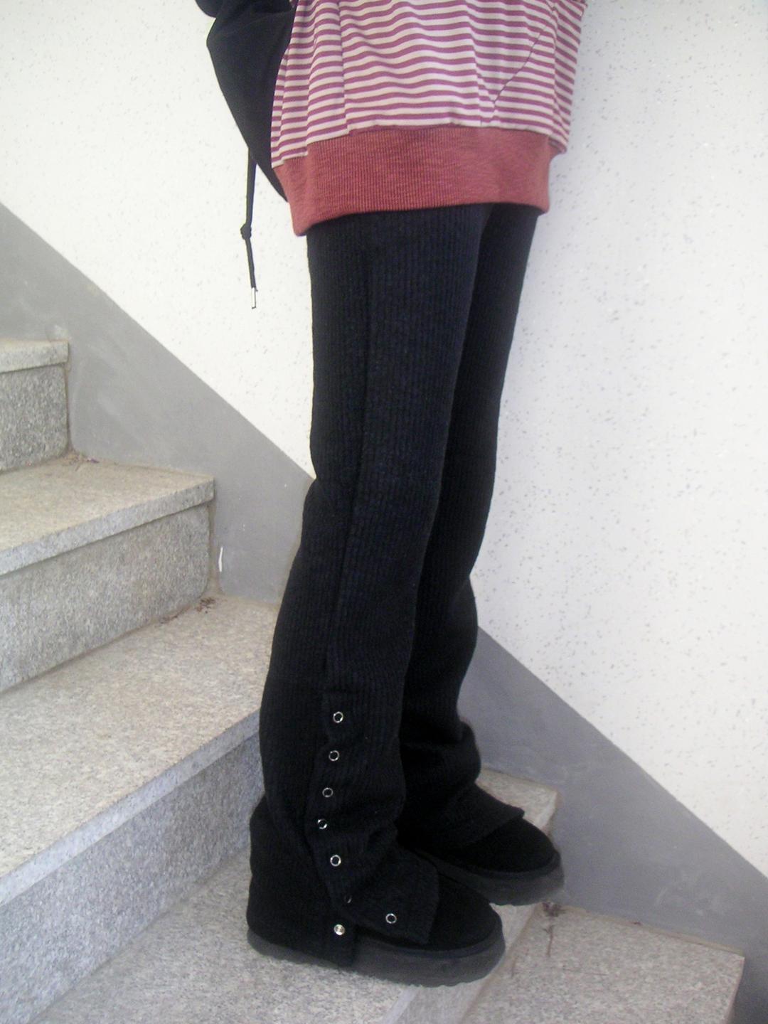 젤레나 wave botan pants 기모골지팬츠