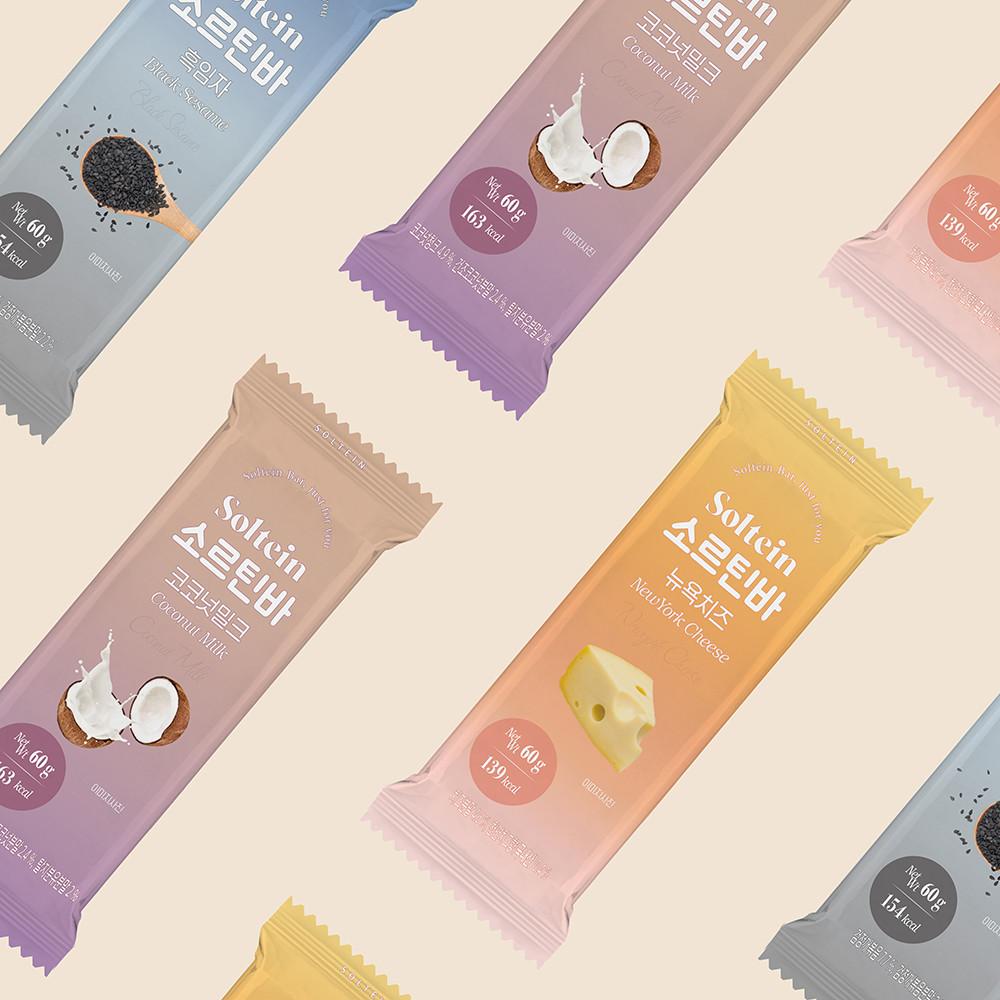 소르틴바 3종 뉴욕치즈/코코넛/흑임자 프로틴바 단백질바 다이어트간식
