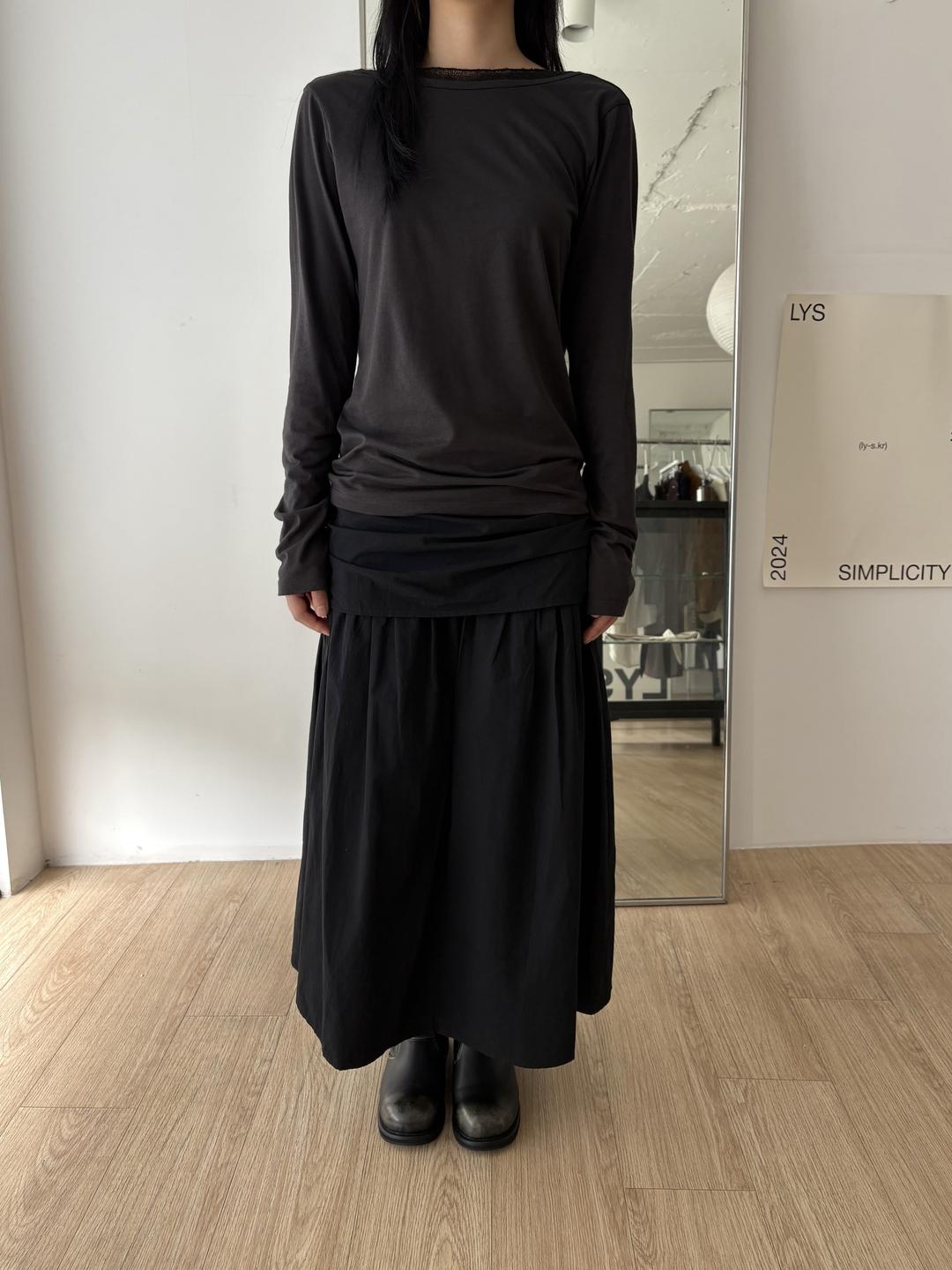 double layered skirt (2color)