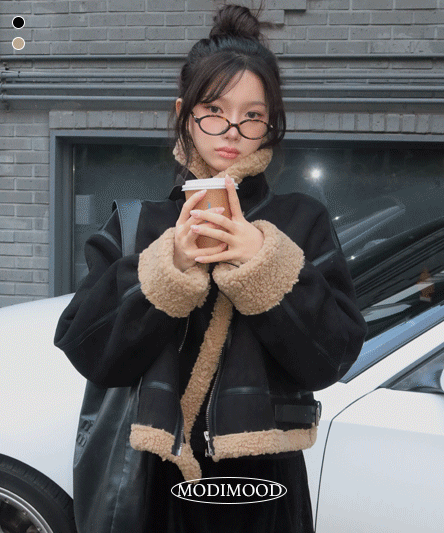 [겨울기획🤎/귀여운아웃핏] 구미 크롭 양털 스웨이드 무스탕- 2color