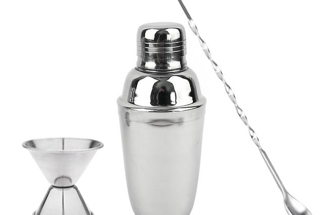 스텐 칵테일 쉐이커 700ml (쉐이커+지거+바스푼 세트)