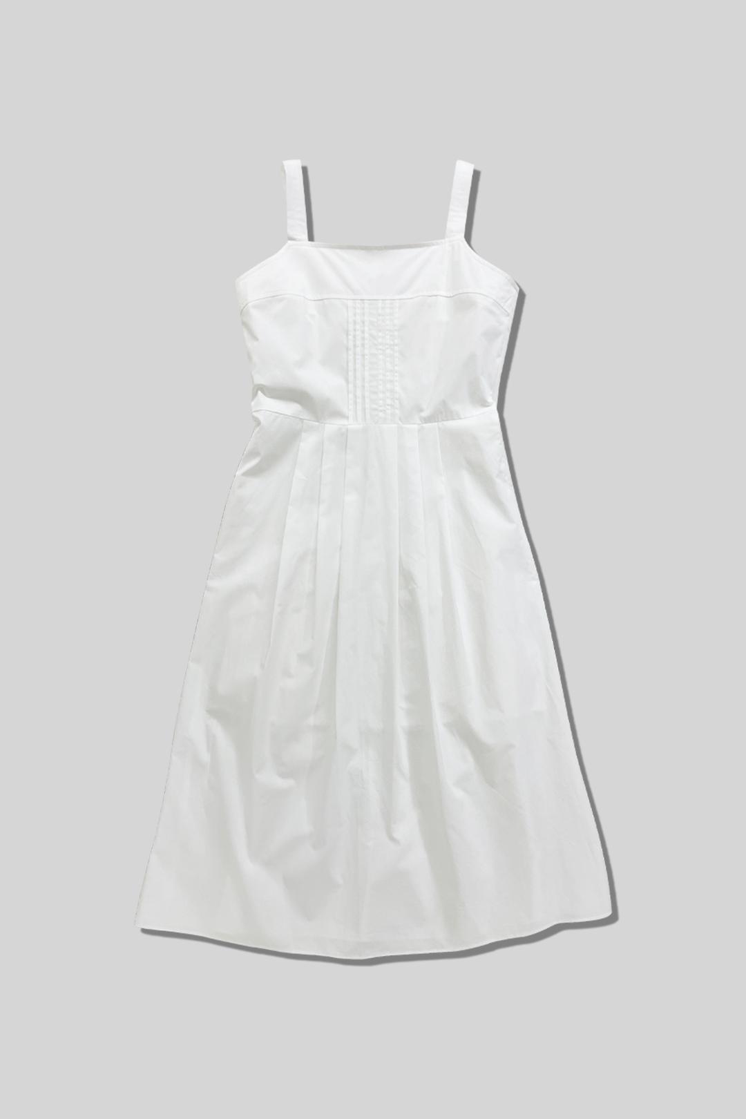 [22 SUMMER][SALT Label] WHITE SLEEVELESS DRESS