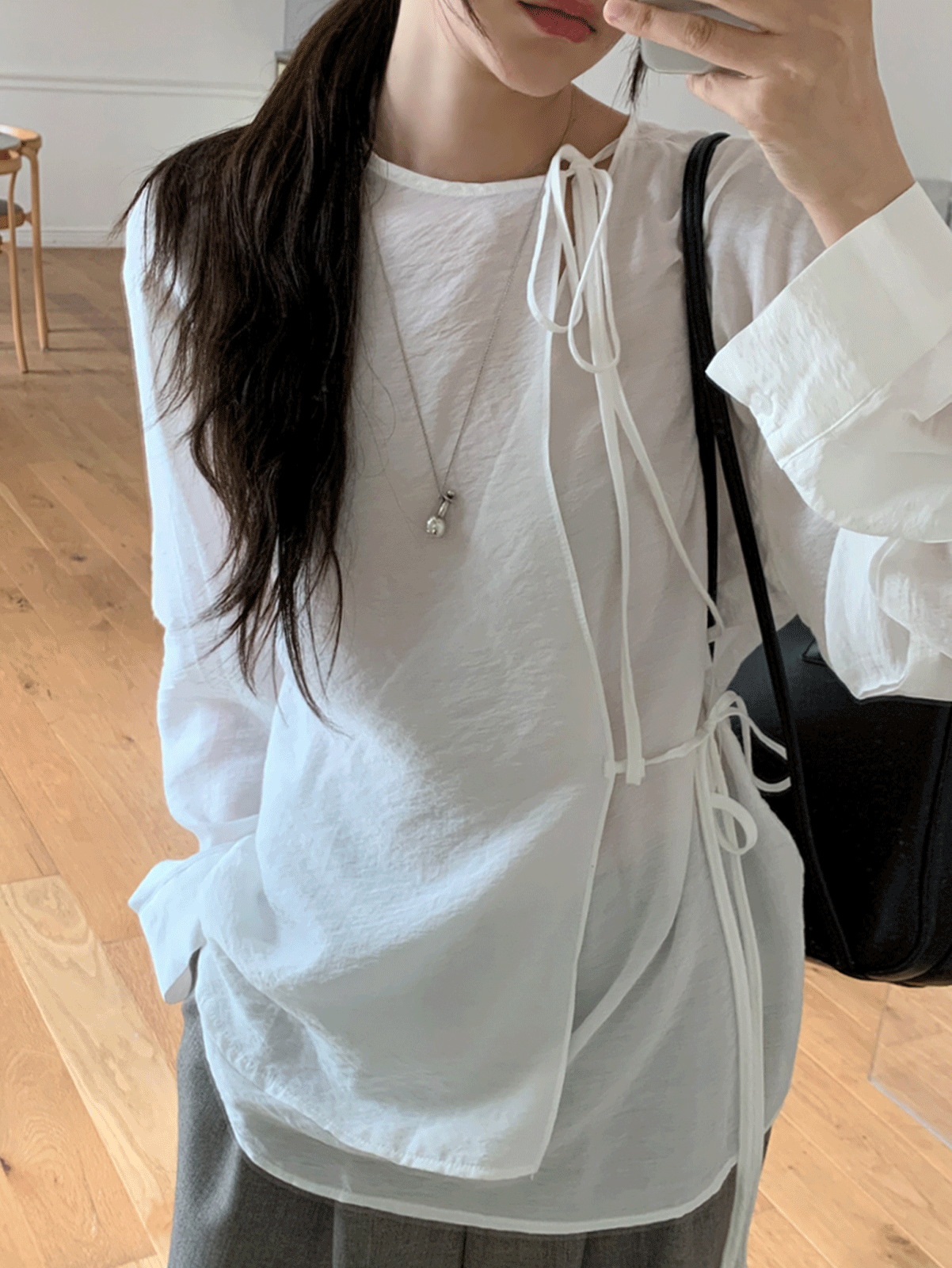 어리틀빗 goff double wrap shirt (1color)
