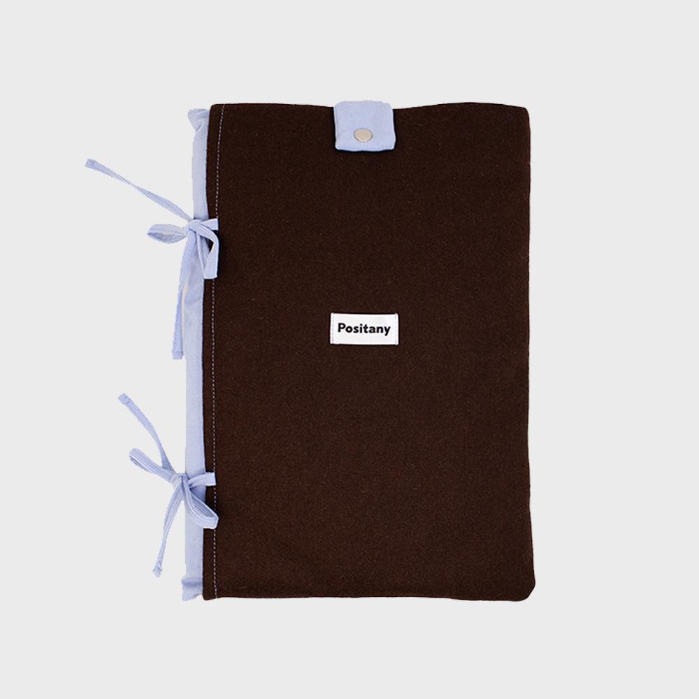 Snug ribbon pouch (BLUE BROWN) 태블릿 노트북 파우치 / 12월 구매 가능