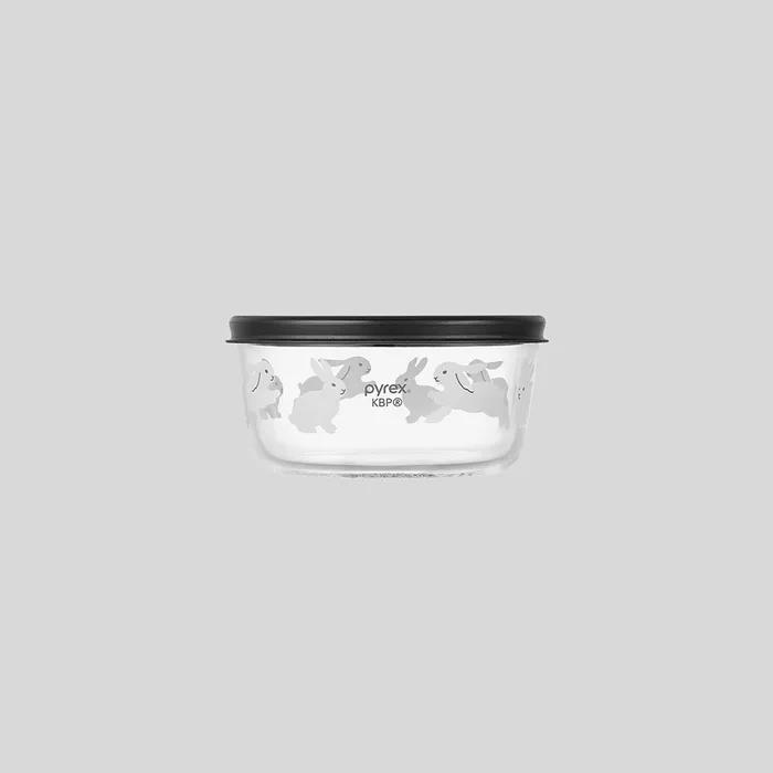 KBP X Pyrex 바운싱 버니즈 원형 저장용기 (480ml)