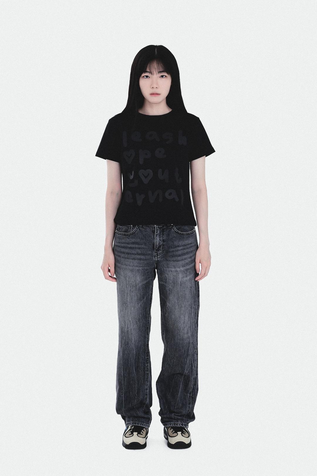 alphabet Tee BLACK