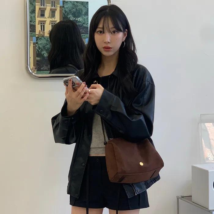 투아모 Bella Suede Box bag 벨라 스웨이드 박스백 / Brown 브라운