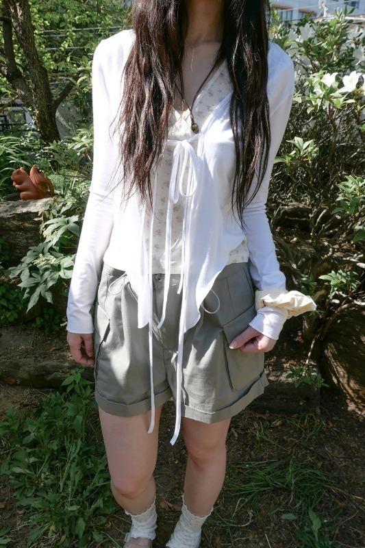 tie bolero cardigan (3color)