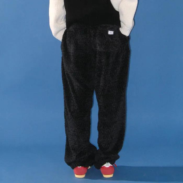 FLEECE LACE DETAIL TRAINING PANTS BLACK