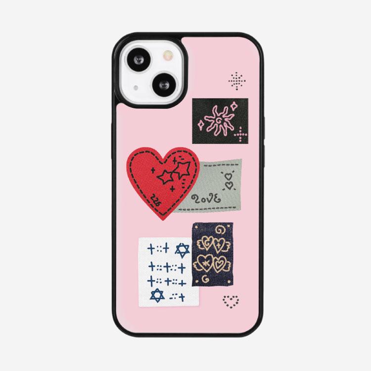 누빔패치 폰케이스