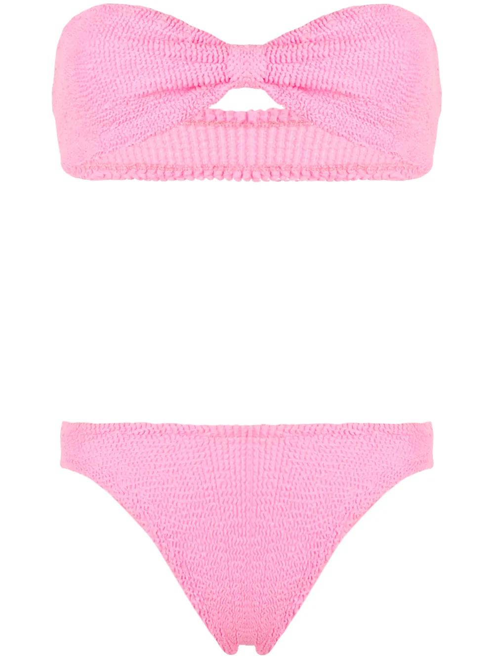 Hunza G 크링클 비키니 세트 | 핑크 | FARFETCH KR