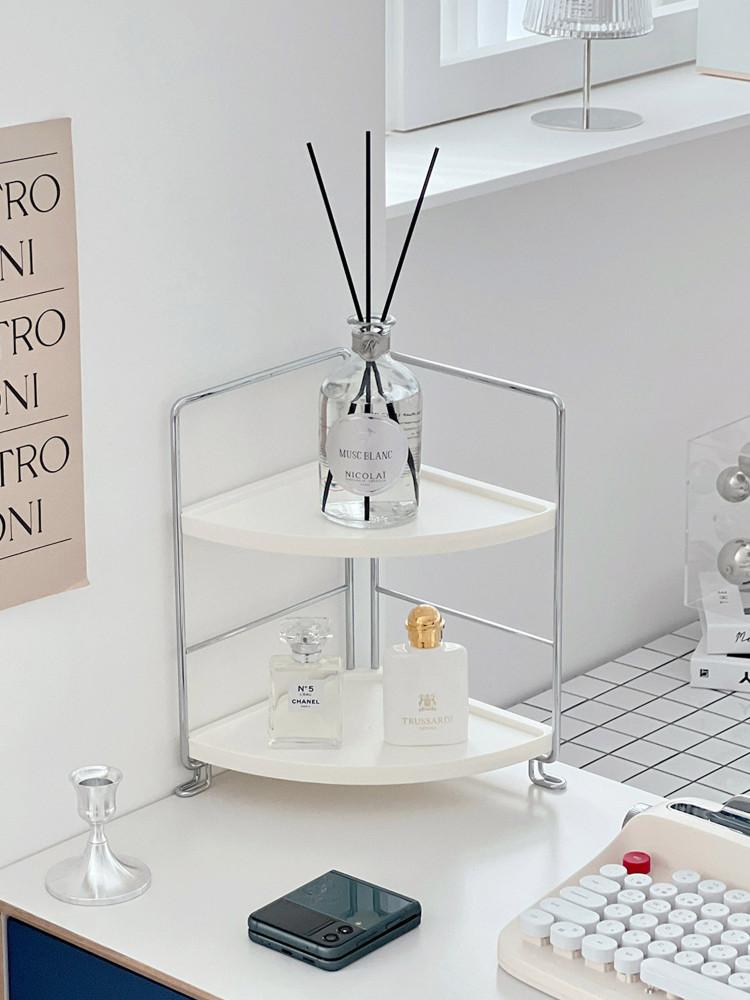 코너형 실버랙 2단 모듈느낌 소품선반