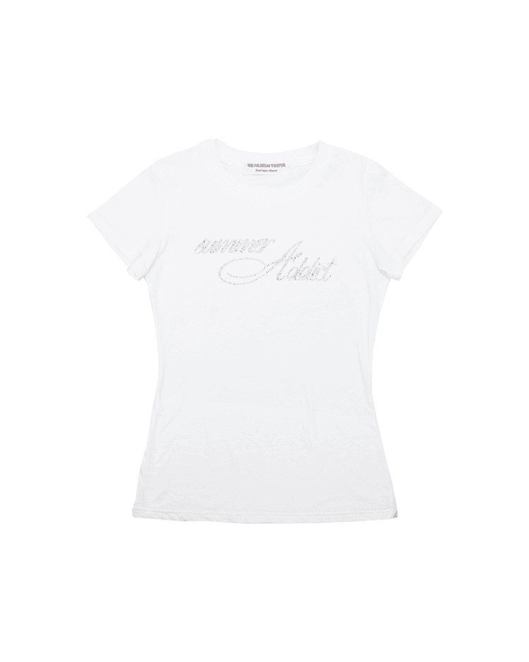 SUMMER ADDICT HOTFIX T-SHIRT (WHITE) : THE MUSEUM VISITOR