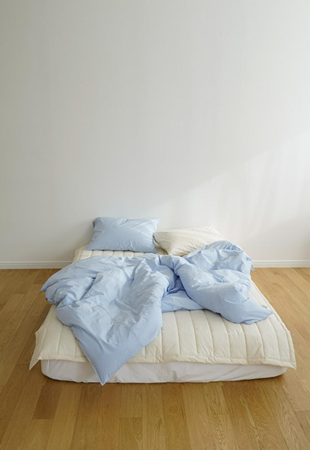 daily cotton bedding - sky blue