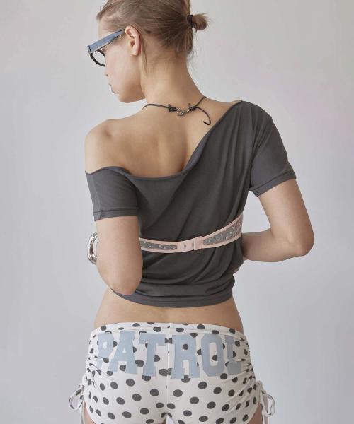 Hook Me Up Layered Tee Charcoal