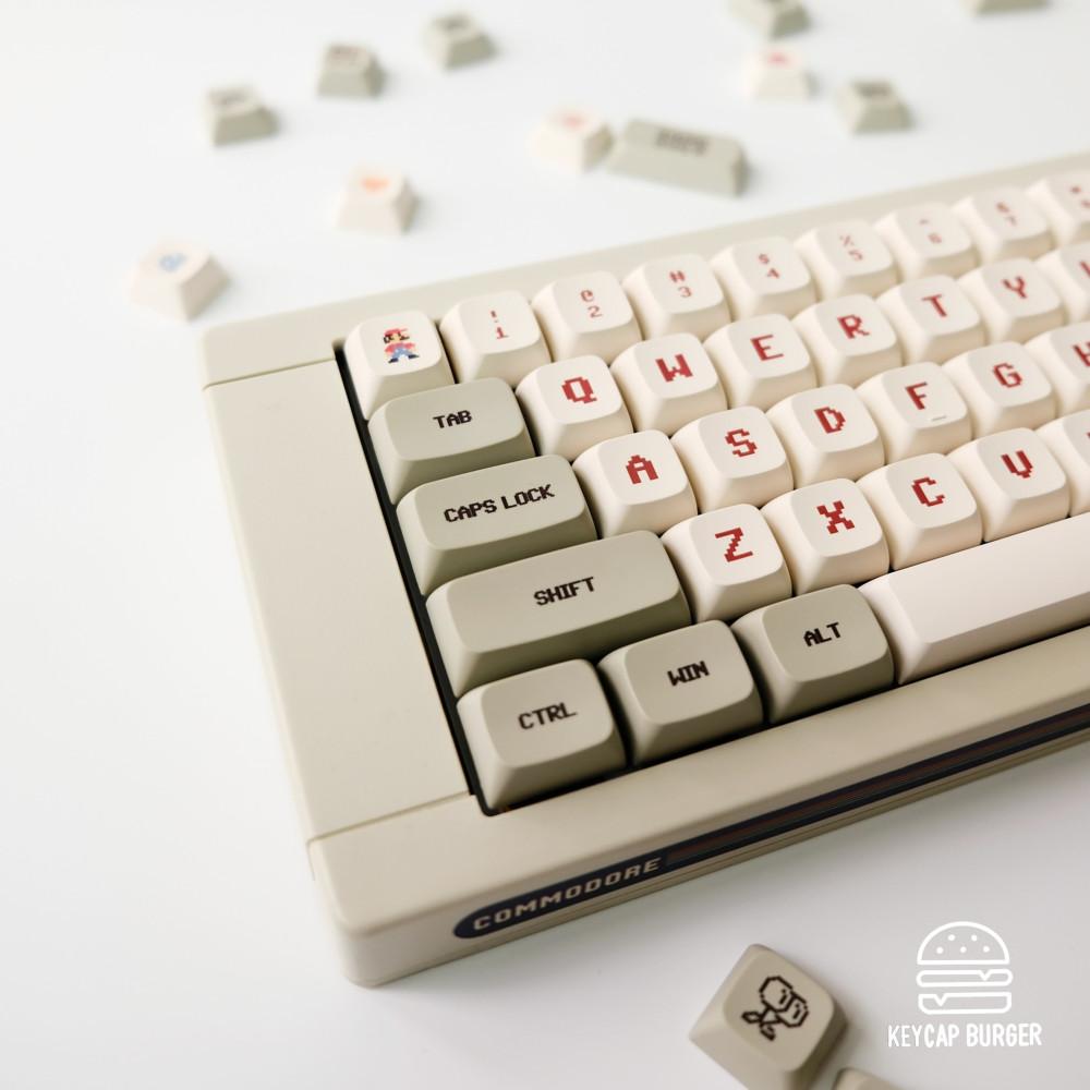 키캡버거 - 마리오 레트로게임 게임보이 키캡 XDA 143키 PBT 염료승화