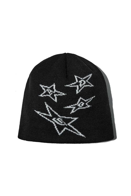 STAR LOGO Jacquard Beanie_Black