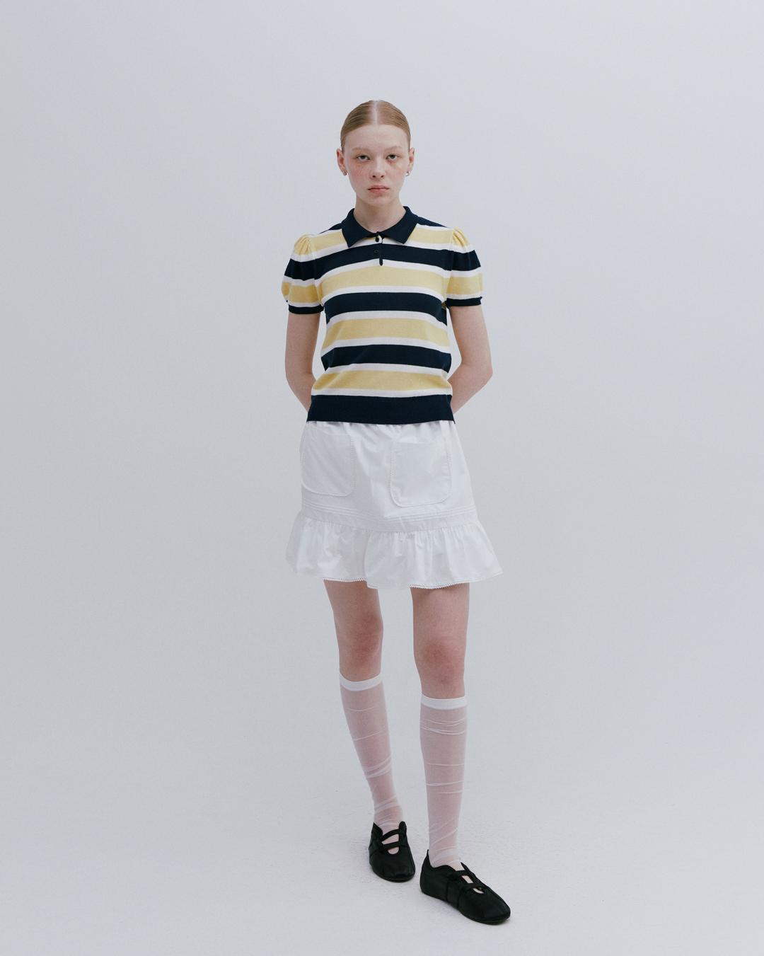 TWO POCKET SKIRT / WHITE