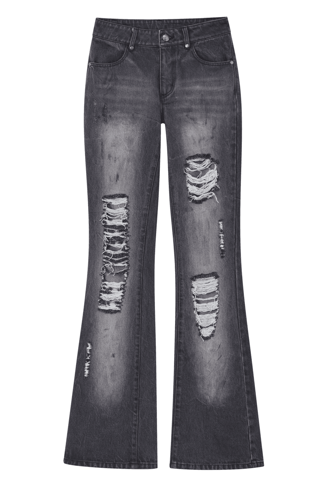 Dameged wash denim pants