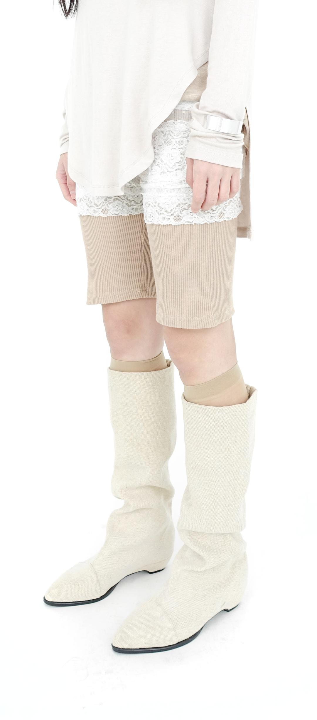 canvas long boots