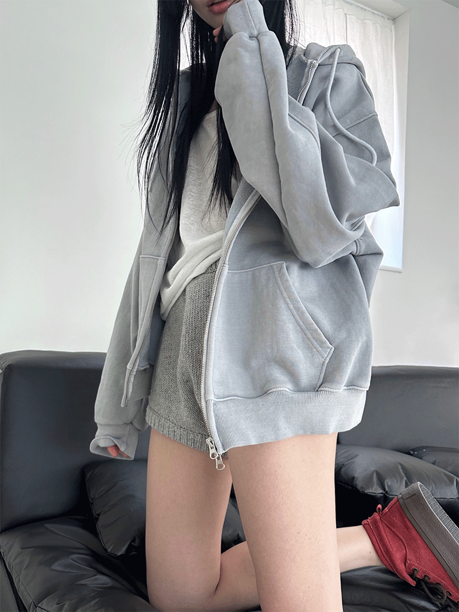 Pigment sweat zip hoodie