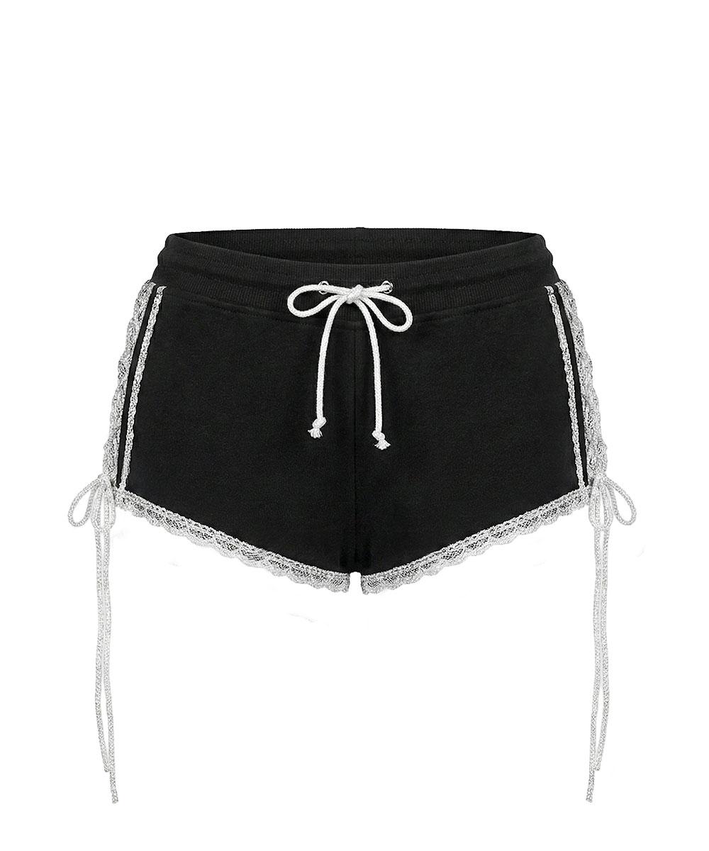 LACE SHORTS BLACK