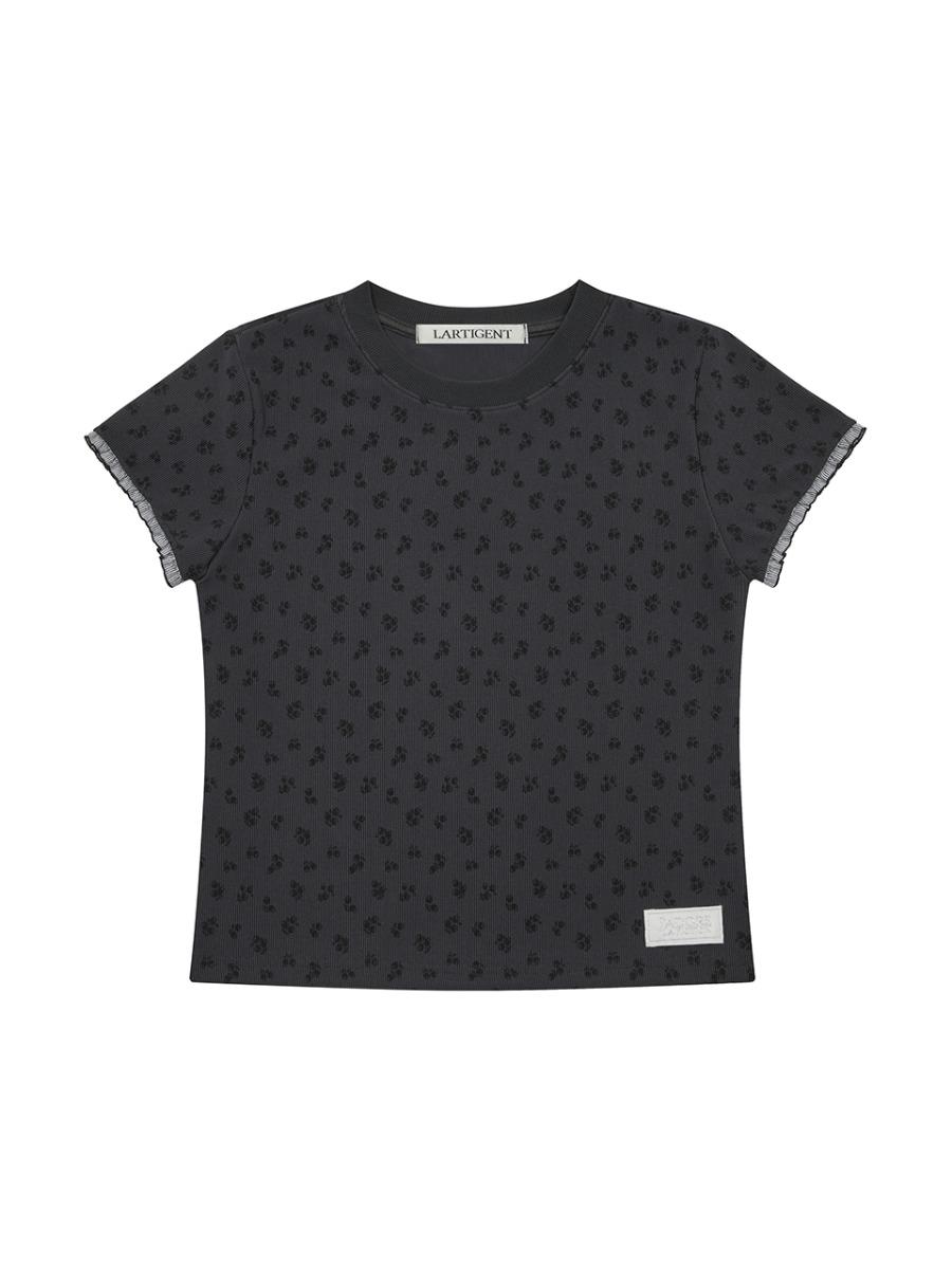 L19 FLOWER T-SHIRT(CHARCOAL)