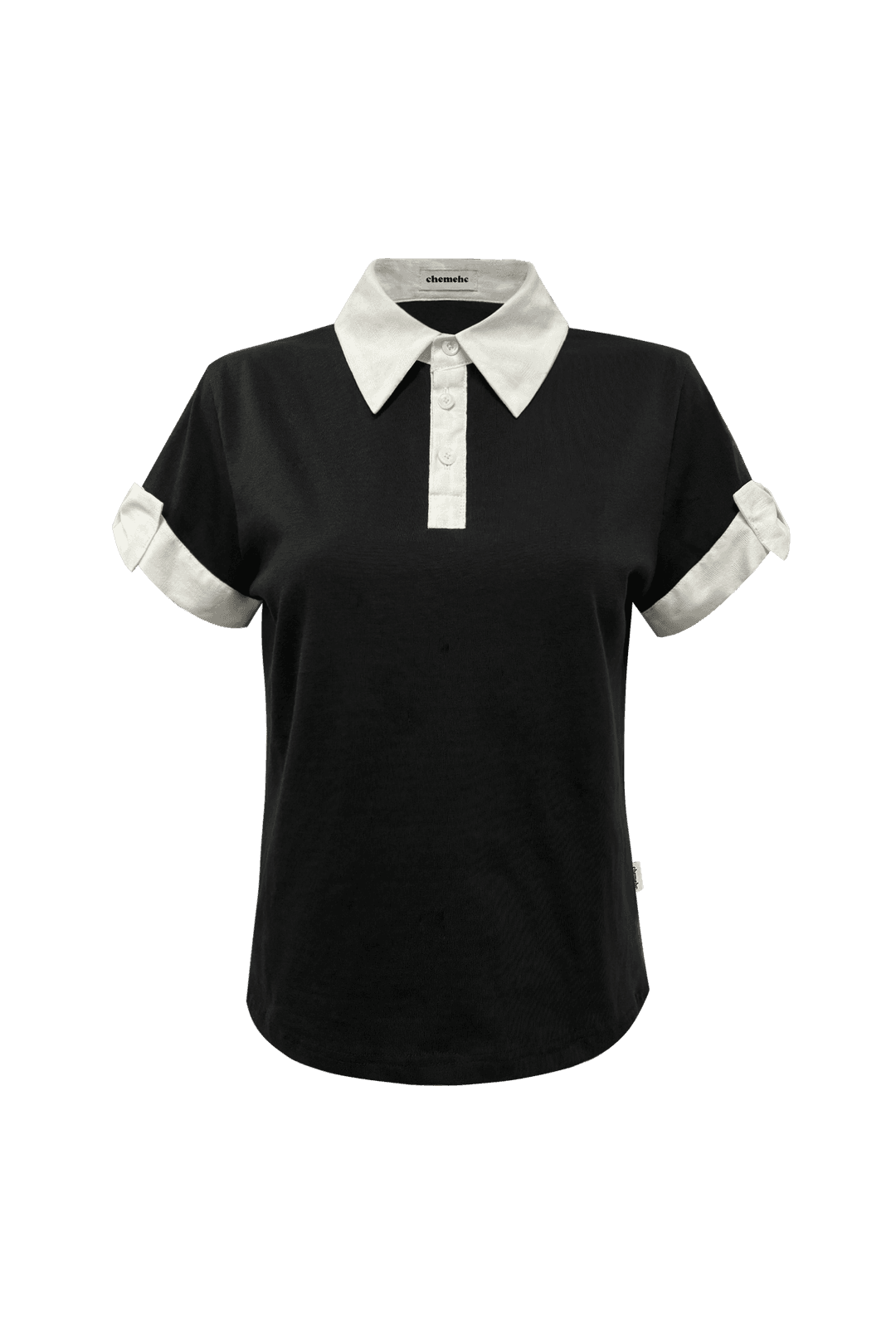 [09.30 순차출고] BOW SLEEVE  SHIRT COLLAR TOP (BLACK)